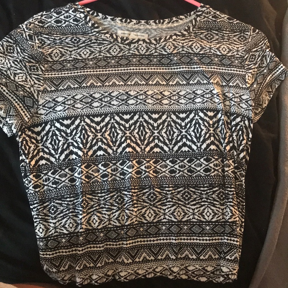 Black and white aztec shirt